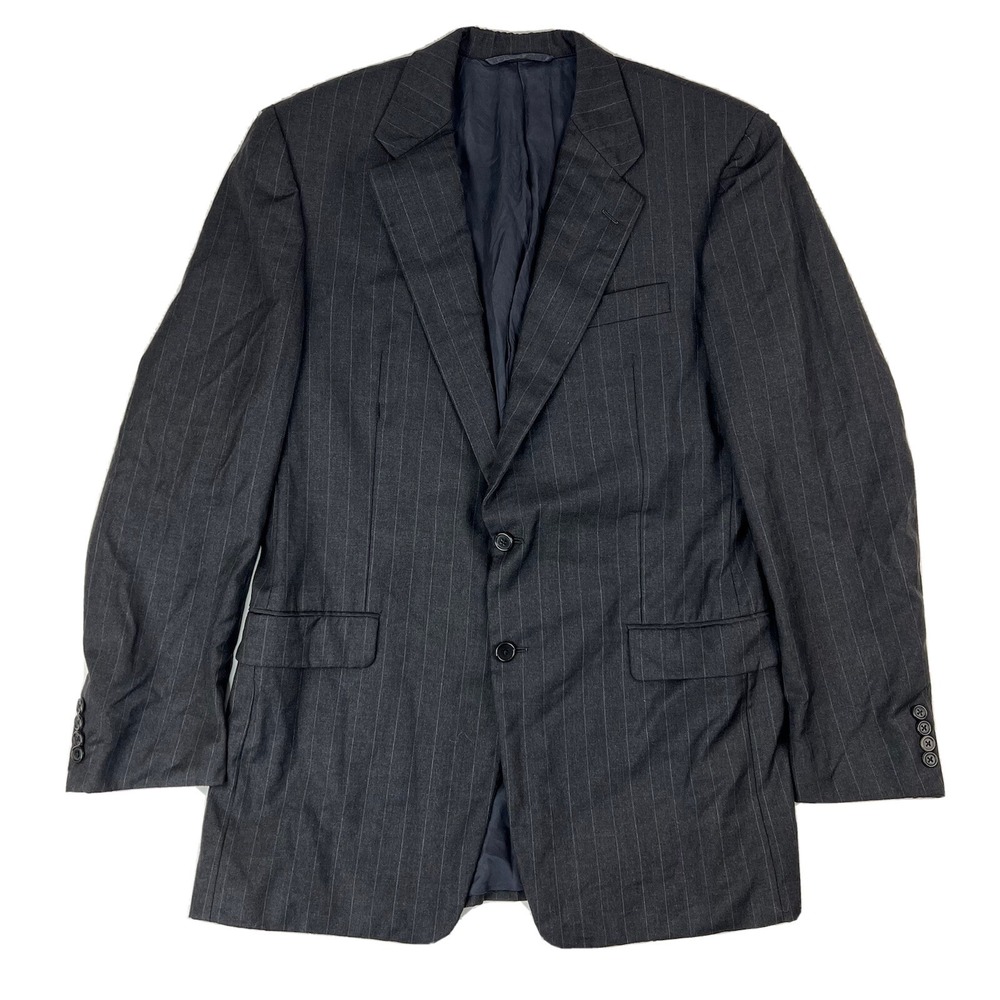 Hickey Freeman Gray Striped Tasmanian Super 120s 2 Btn 1 Vent Blazer Mens 41R